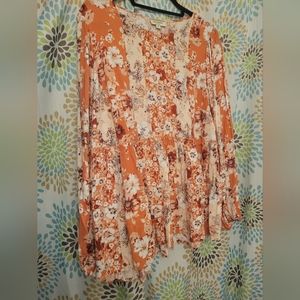 BOG9 1x peplum floral top